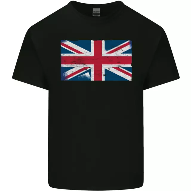 Distressed Union Jack Flag Great Britain Mens Cotton T-Shirt Tee Top