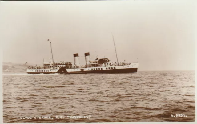 Scotland Clyde Steamer -  P.S. Waverley -  Real Photograph Postcard    2452