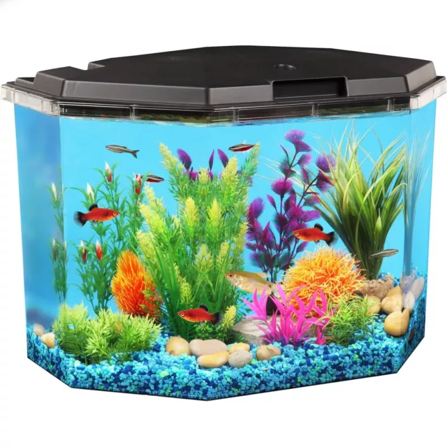 Koller Products Semi Hex Aquaview 6.5-Gallon Aquarium Kit w/ LED & Filter