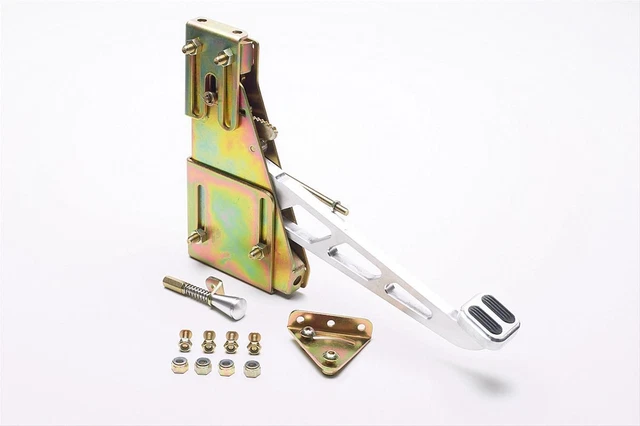 Lokar Emergency Brake Pedal Aluminum Brushed Firewall Mount Universal Each