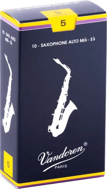 boite 10 anches saxophone Alto VANDOREN MIb TRADITIONNELLES SR 215 - force 5