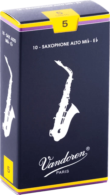 boite 10 anches saxophone Alto VANDOREN MIb TRADITIONNELLES SR 215 - force 5