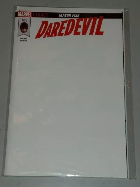 Daredevil #600 Marvel Comics Blank Sketch Cover May 2018 Nm+ (9.6 Or Better)