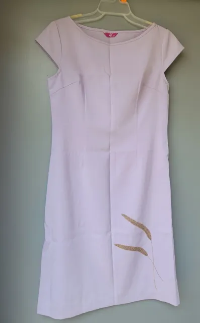 WM Purple Wheat Print Sheath Sleeveless Dress Fits Size- S