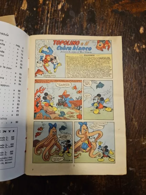 Topolino libretto n. 1  1949 originale NB: solo interno