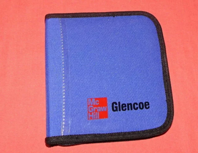 1 MCGRAW HILL GLENCOE = CD Media BLUE RAY DVD = blue 12 Disc Case Storage Holder