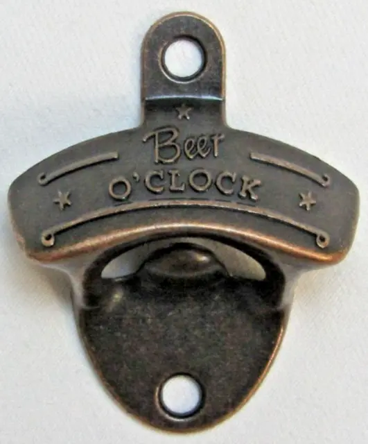 Bottle Opener, Wall Mount "*BEER O'CLOCK*" Man Cave or BBQ Area! Free Post!