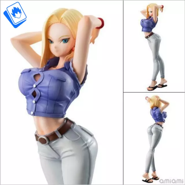 Action Figure Dragon Ball Z C18 Sexy Boobs Booty 20cm STATUA DA COLLEZIONE Anime