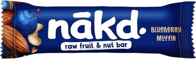Muffin de arándano NAKD - barras de frutas y nueces crudas 35 g x 4 - ingredientes 100% naturales