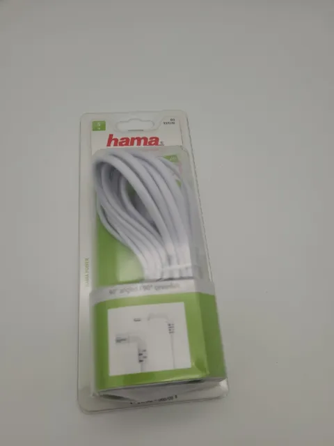 Hama 137228 Strom Netzkabel  Weiß 5.00 m