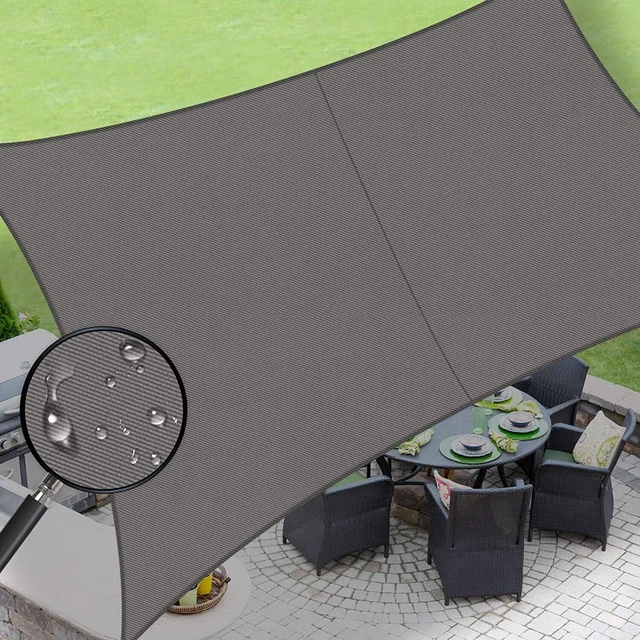 Heavy Duty Waterproof Sun Shade Sail Square Rectangle 180GSM HDPE 98% UV Block