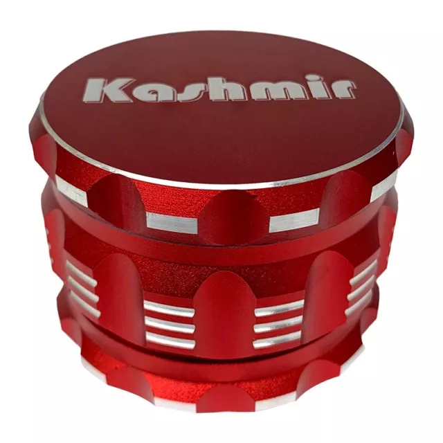 2.5" Spice Herb Tobacco Grinder 4 Piece Crusher Aluminum Grinders Red by Kashmir