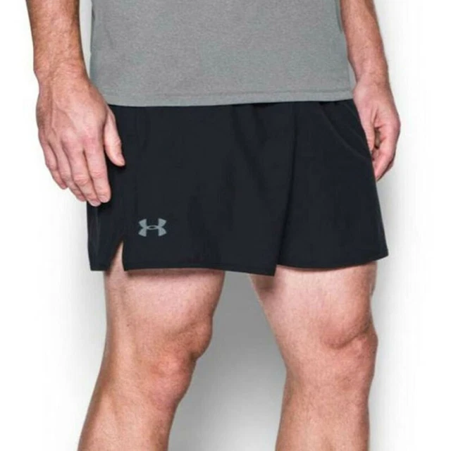 Pantaloncini da allenamento Under Armour UA da uomo neri qualificatori 5 pollici tessuti M