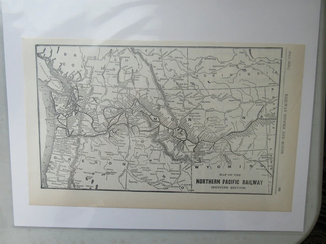 1900 MAP| NORTHERN Pacific Railway 1900| Northern Pacific Railway ...