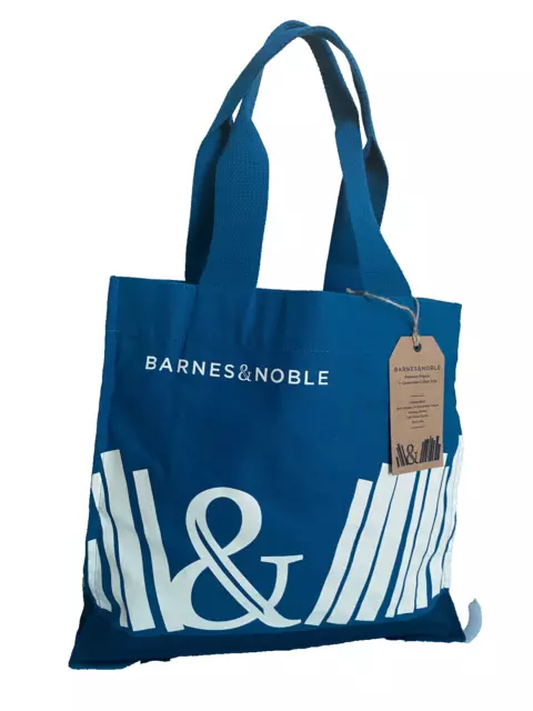 Barnes & Noble Blue Natural Book Canvas Reuseable Premium Cotton Tote Bag