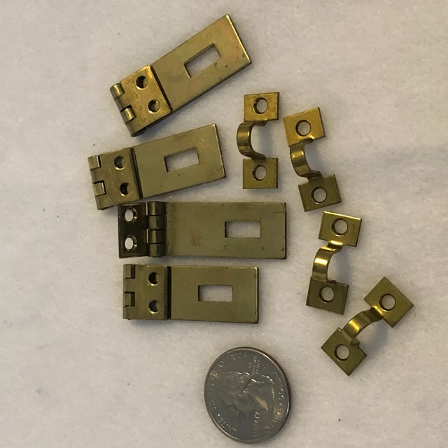 Vintage NOS Brass 5/8" x 1 1/2" Hasp Lock Lot of 4