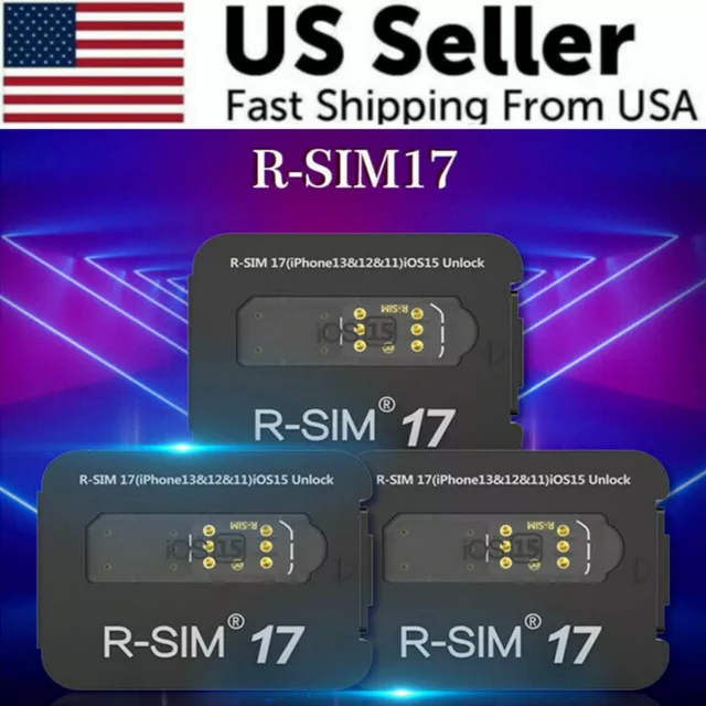 R-SIM17 2024 RSIM Nano Unlock Card For iPhone 13 12 11 Pro Max X XR iOS15 RSIM17