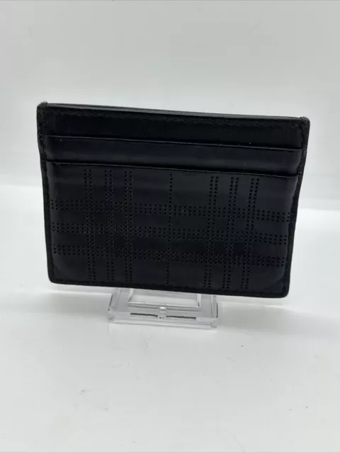Burberry Credit card holder in Vintage check fabric and leather Black Beige  ref.657087 - Joli Closet