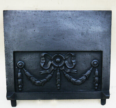 Original Antique Victorian Cast Iron Fireplace Spare Parts: Rear Draw Plate