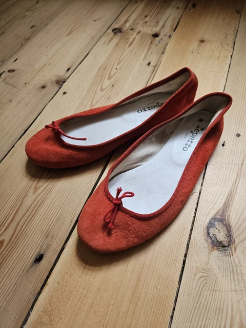 REPETTO BALLET FLAT Shoes UK4 EU37 Red Soft Suede 50.00 PicClick UK