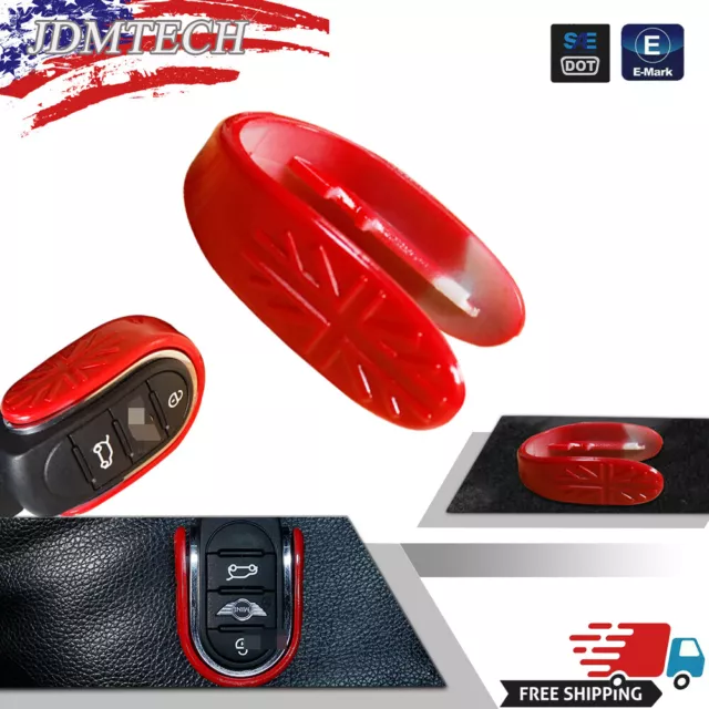 For MINI Cooper F55 F56 F57 F60 3D Union Jack Red Smart Key Fob Case Cover Shell