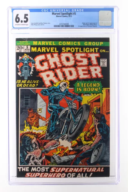 Marvel Spotlight #5 - Marvel 1972 CGC 6.5 Origin and 1st App of Ghost Rider