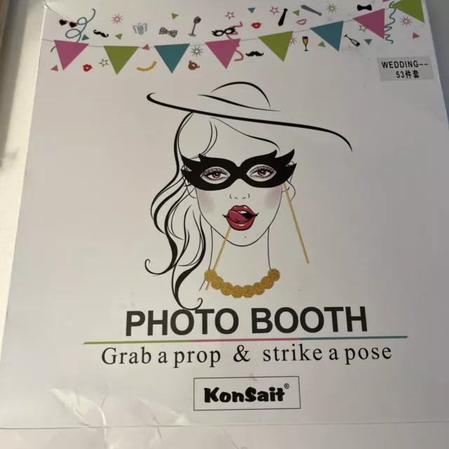 Konsait 22 PCS Bridal Shower Photo Booth Props Wedding Photo Booth Props Kit for