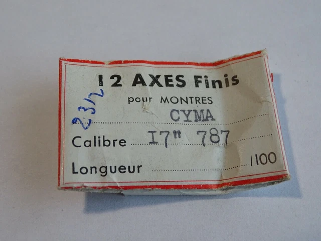 Axe De Balancier Neuf Pour Montre CYMA 19 ' 15 – Calibres 954 Et 955 – Pièce Horlogerie D'origine