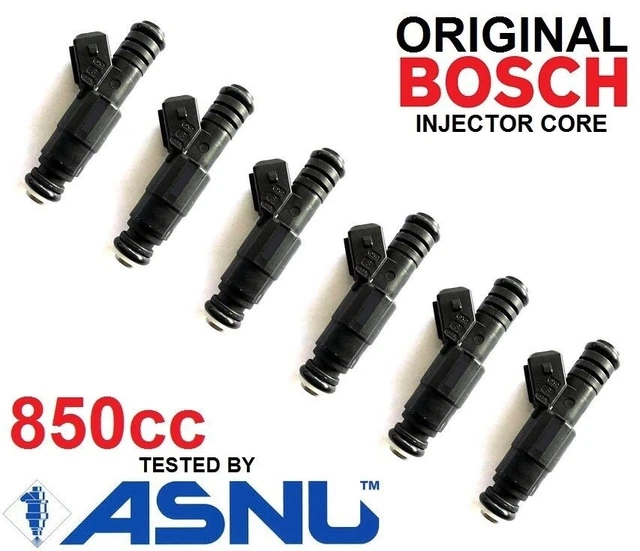 6 Bosch Fuel Injectors for BMW E36 E46 M50 M52 S50 M3 TURBO 80lb 81lb EV1 850cc 6 Bosch Fuel Injectors for BMW E36 E46 M50 M52 S50 M3 TURBO 80lb 81lb EV1 850cc