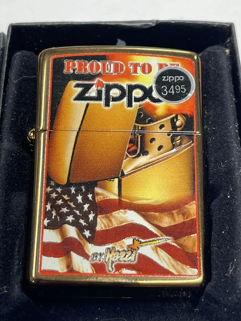Zippo 2009 Mazzi Proud To Be American Flag  Lighter Sealed In Box R156