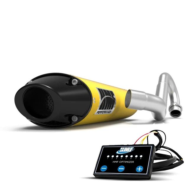 HMF Yamaha YFZ 450R Full Exhaust Yellow Ellip w/Blk Euro + EFI (09-23)