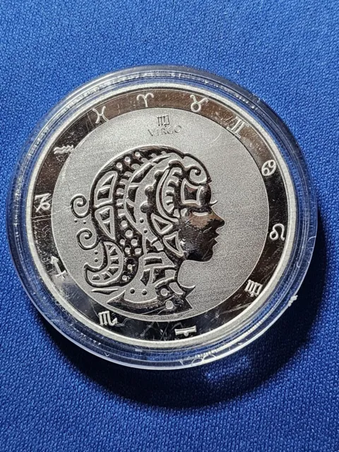 2022 Tokelau 1 oz .999 Silver $5 Zodiac Series: Virgo, in Capsule