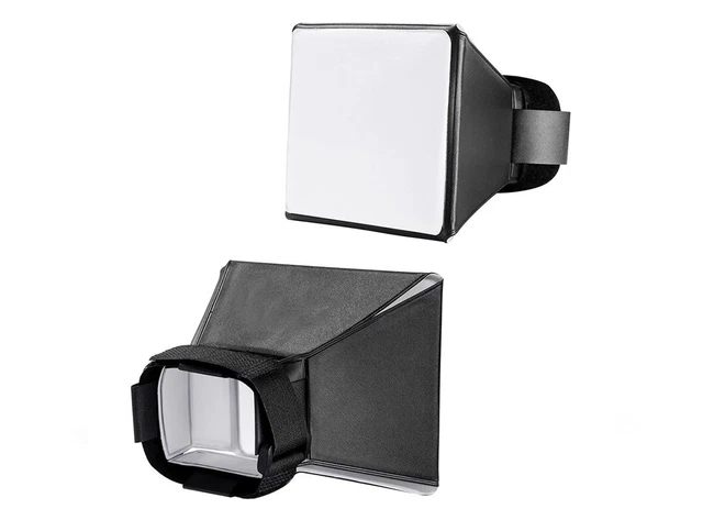 Universal Folding Square Diffuser Soft Box for External Flash Speedlite UK STOCK