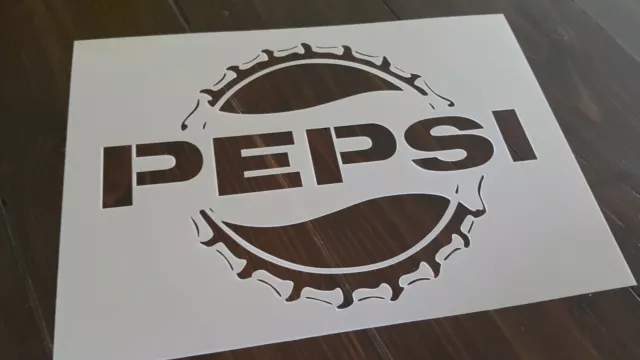 PEPSI Cola Stencil Reusable Decorate Wall Craft DIY Paint Airbrush Cork Logo A4