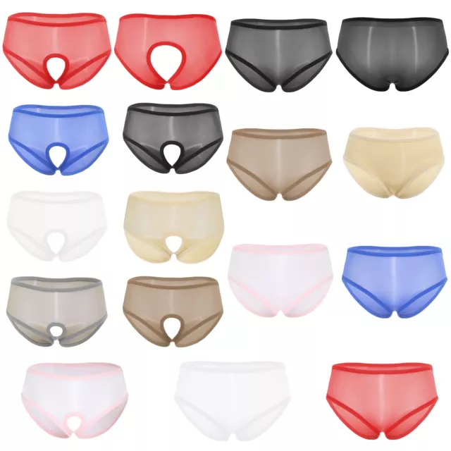 WOMENS PANTIES SEMI-SHEER Underwear Breathable Briefs Elastic Waist  Nightwear $15.33 - PicClick AU
