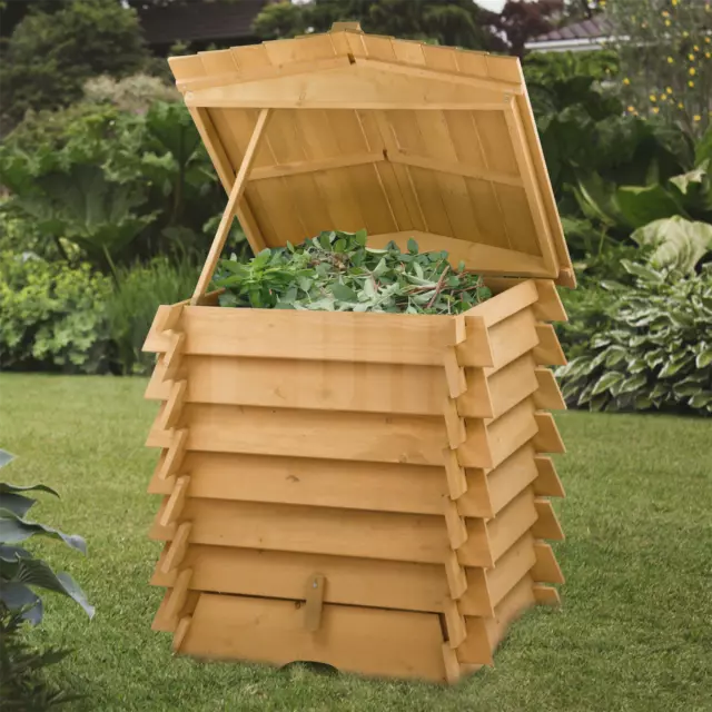 Garden Composter Beehive Compost Bin Soil Slatted Eco Food Waste Converter