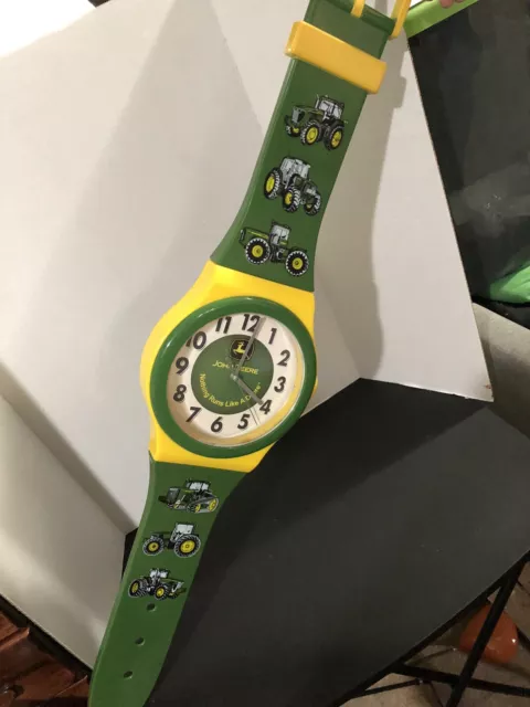 Vintage John Deere Hanging "Wrist Watch" Wall Clock "Nothing Runs Like a Deere"