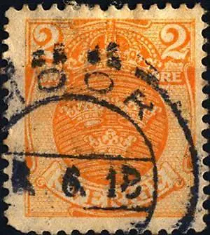 SWEDEN - SVEZIA - 1911-1919 - Stemma: Corone