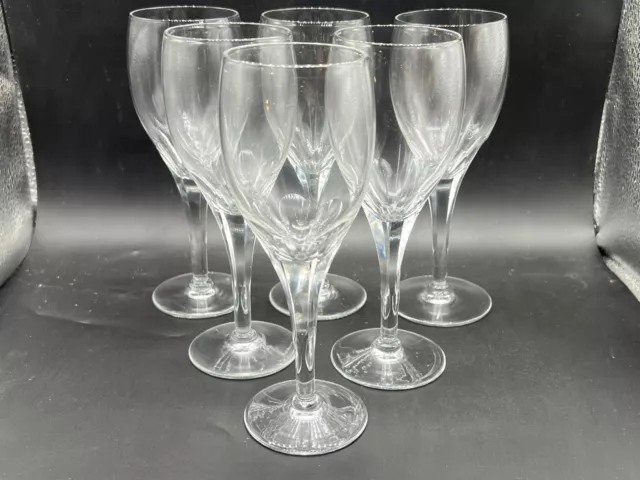 Antique Vintage Modernist Style Wine Glasses Set Of 6 Glass