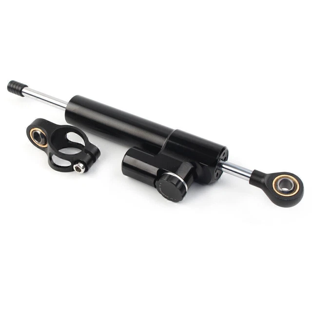 Motorcycle Steering Damper Fork Stabilizer Safty Control Universal Black 1PC