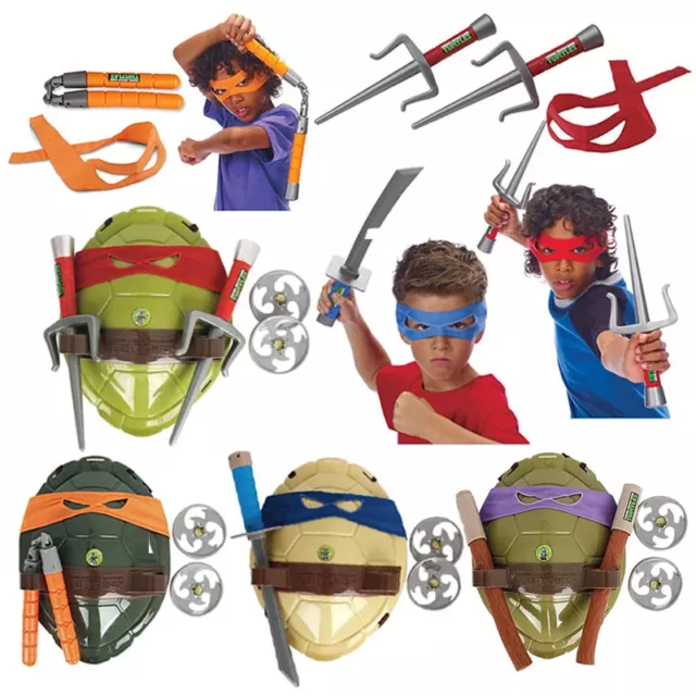 Tortue Ninja Déguisement Jouet Figurine d'Action Bandana Carapace et Armes