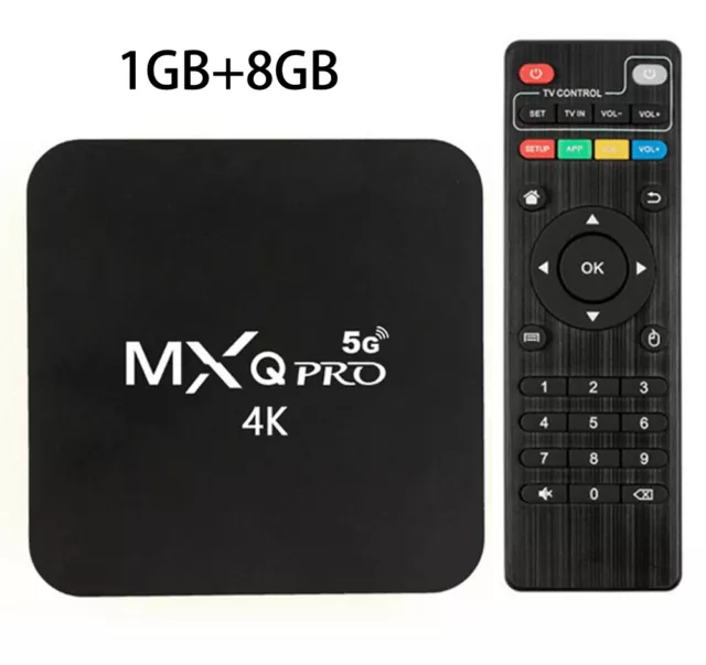 5G Wifi MXQ Pro 4K Ultra HD 64Bit Android Quad Core Smart TV Box Ram 1GB ROM 2