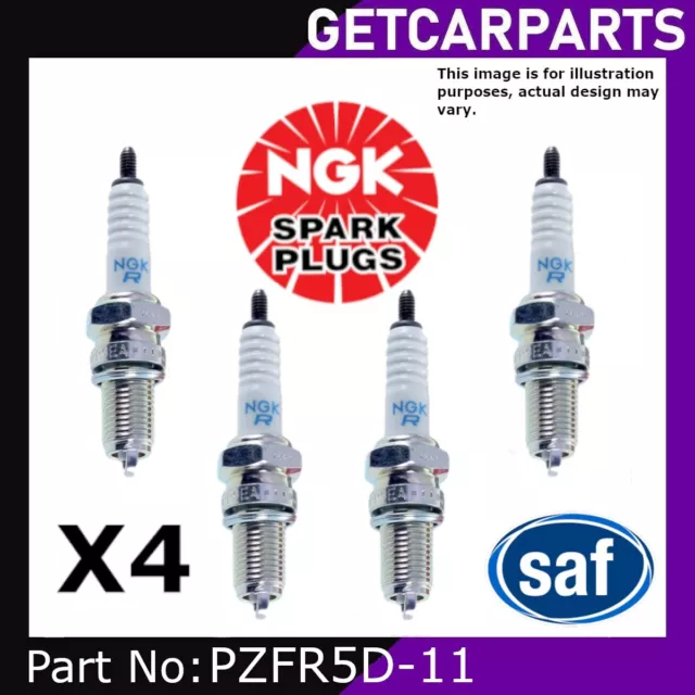 NGK PZFR5D-11 Spark Plug x4 For Volkswagen Fox 2006 - 2012