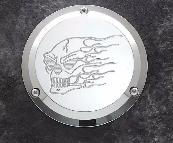 Joker Machine Chrome HotHead Billet 3 Hole Derby Cover for Harley Big Twin 70-98