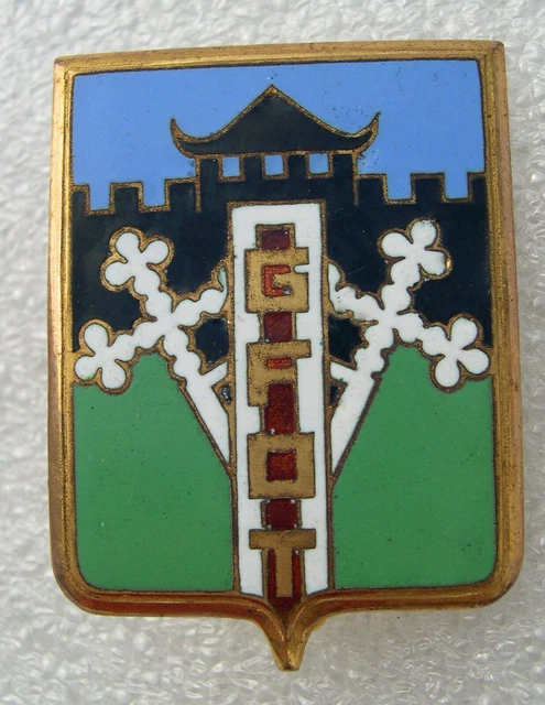 Insigne GFOT Indochine - Garde Frontière Ouest Tonkin - Gendarmerie - Original 1946