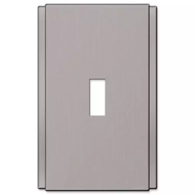Electrical Switchplate or Outlet Cover Satin Nickel Zen Screwless Single Double