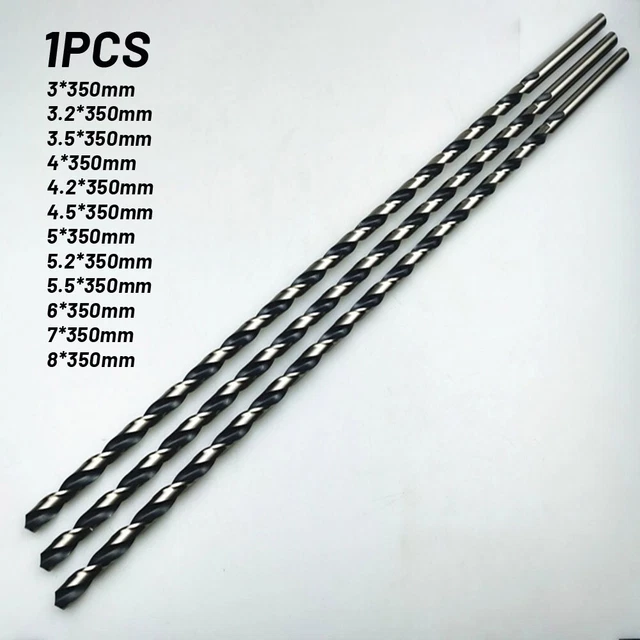 1 PC Mèche Perceuse 350mm 3mm-8mm Forage avec Extension Extra Long Tige Droite