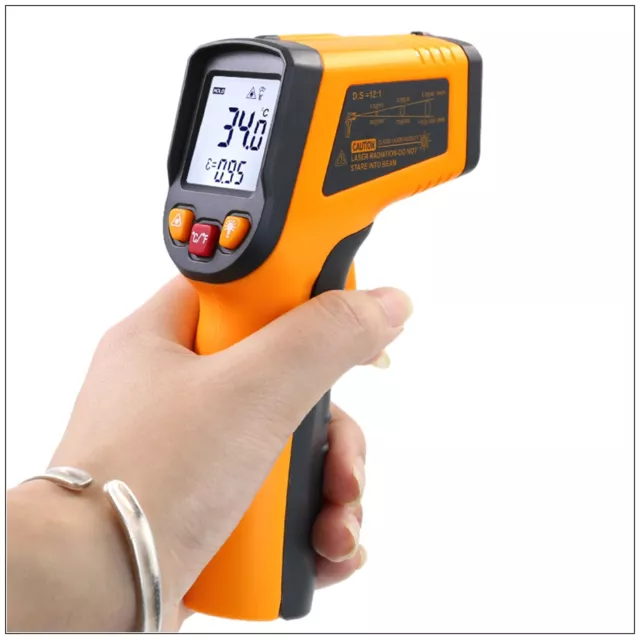 Digitales Thermometer Infrarotpistole IR Laser LCD Temperatur berührungsloses Messgerät Pistole