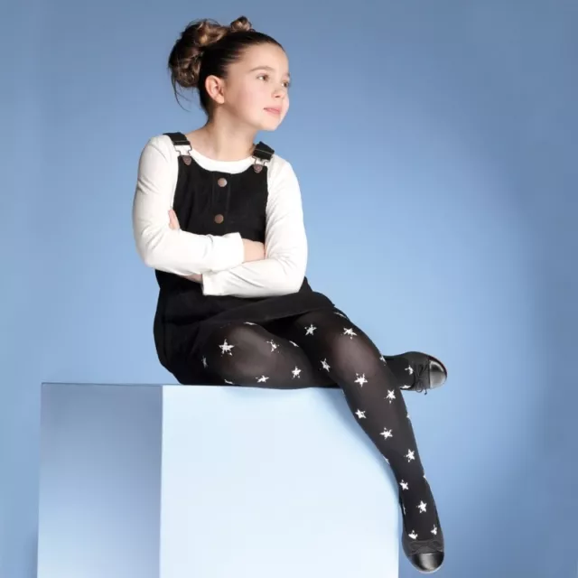 Collant bambina Bellissima fantasia a stelle 4-6 anni colore nero