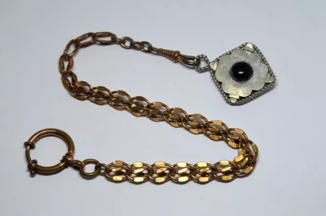 Georgian Old Pocket Watch Chain With Fob